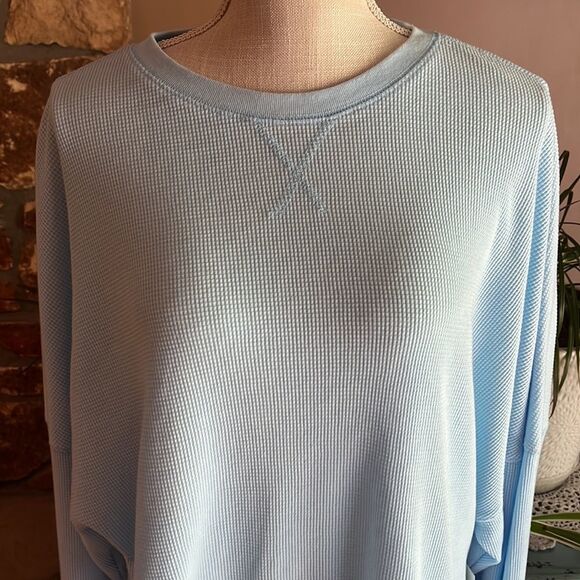 Juniors' SO Cropped Thermal Top Size XL Light Blue - Picture 13 of 13